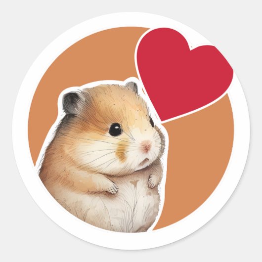 Sticker classique rond Hamster (Devant)