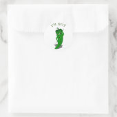 Sticker classique rond poivre chaud vert (Sac)