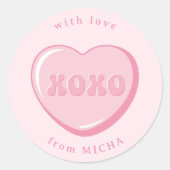 Sticker classique rond pour bonbons de Saint-Valen (Devant)