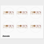 Sticker classique rond pour viennoiseries du logo  (Feuille)