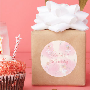 Sticker classique rond princesse Ballerina