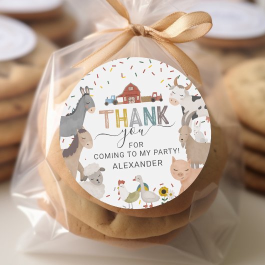 Sticker classique ronde pour la fête d'anniversair