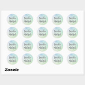Sticker classique ronde Ramadan Mubarak Script (Feuille)