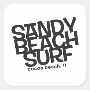 Sticker classique Surf de plage de sable