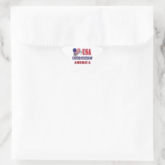 Sticker classique T-shirt 4 juillet USA (Sac)