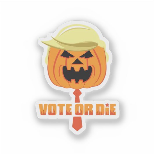 Sticker Classique Trumpkin Pour Halloween (Devant)
