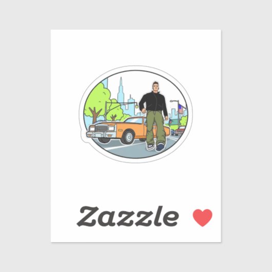 Sticker Claude - GTA 3 (Feuille)