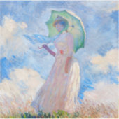 Sticker Claude Monet - Femme avec Parasol face à gauche (Devant)
