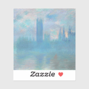 Sticker Claude Monet House of Parliament Londres. Bleu