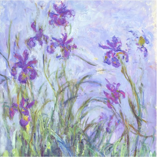 Sticker Claude Monet - Lilac Irises / Iris Mauves (Devant)
