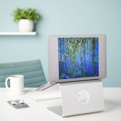 Sticker Claude Monet - Lys d'eau avec saule plumant (Ordinateur portable sur le bureau)