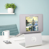 Sticker Claude Monet peinture célèbre (Ordinateur portable sur le bureau)