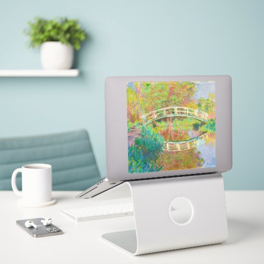 Sticker Claude Monet - Pont Japonais, Giverny (Ordinateur portable sur le bureau)