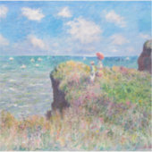 Sticker Claude Monet - Promenade Cliff à Pourville (Devant)