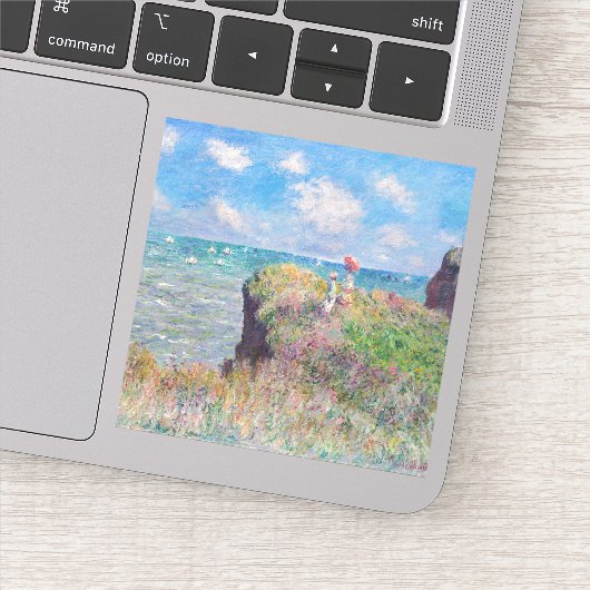 Sticker Claude Monet - Promenade Cliff à Pourville (Détail)