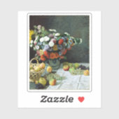 Sticker Claude Monet Still Life avec Fleurs et Fruits (Feuille)