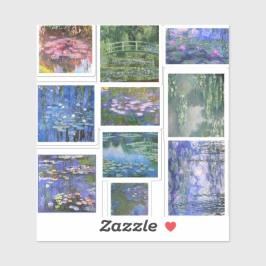 Sticker Claude Monet Water Lilies Peintures (Feuille)