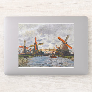 Sticker Claude Monet - Windmills près de Zaandam