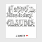 Sticker Claudia Happy Birthday (Feuille)