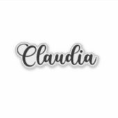 Sticker Claudia Nom - Calligraphie manuscrite (Devant)