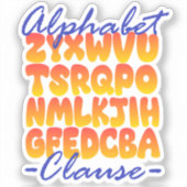 Sticker Clause Alphabet dans la programmation Cobol Autoco (Recto)