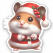 Sticker clause santa hamster, (Recto)