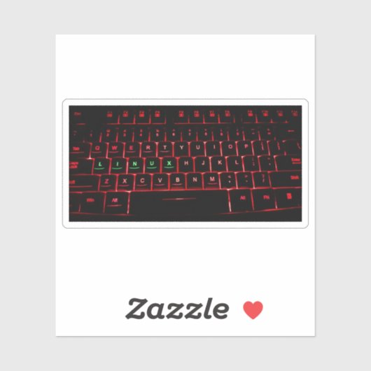 Sticker Clavier Linux (Feuille)