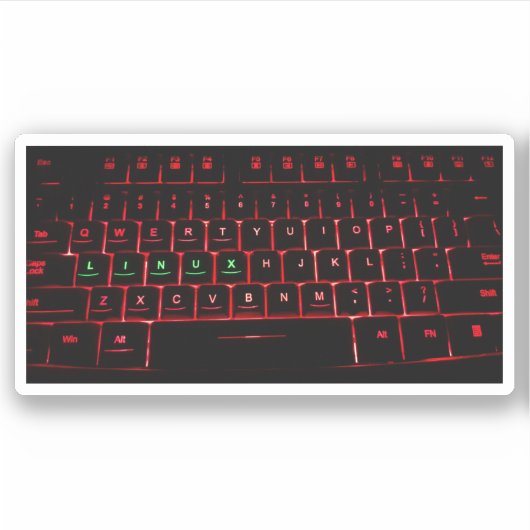 Sticker Clavier Linux (Devant)