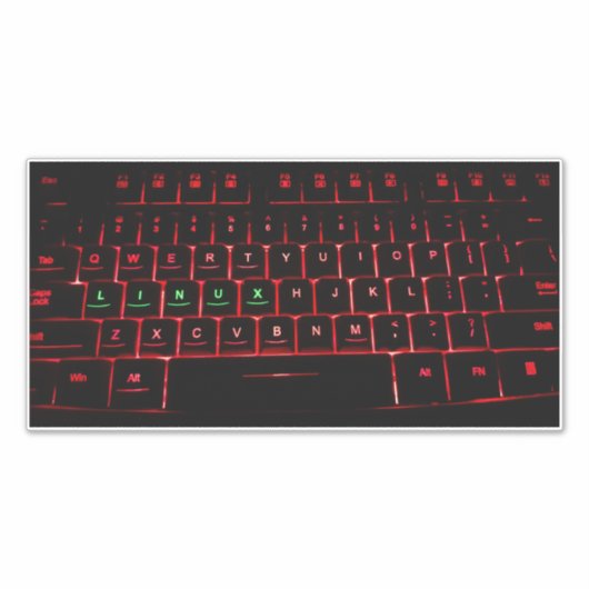 Sticker Clavier Linux (Devant)