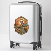 Sticker Clavier Mécanique Cassé par un Café Jésus Technolo (Sur valise)