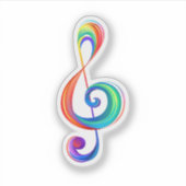 Sticker Clé arc-en-ciel (Devant)
