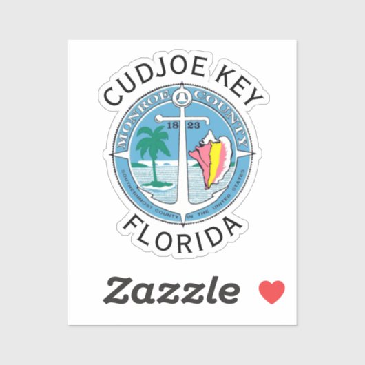Sticker Clé Cudjoe - Clés Floride (Feuille)