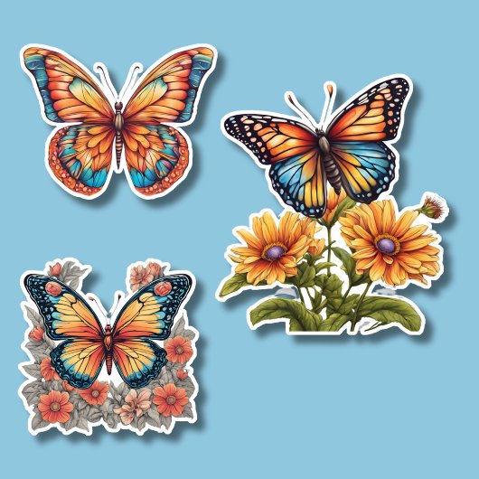Sticker Clé de papillon délicate étanche