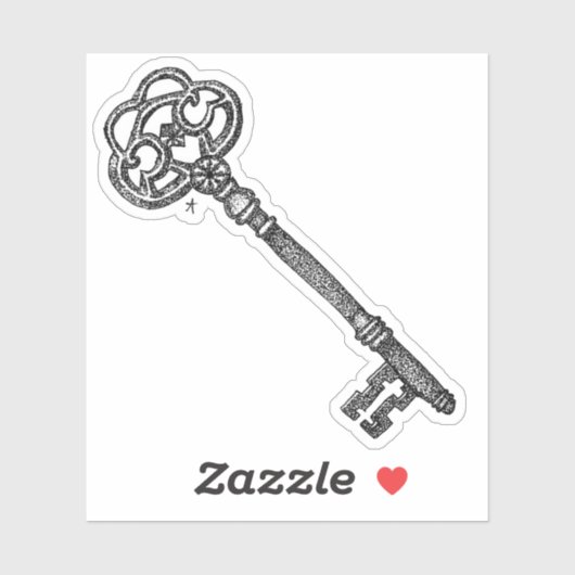 Sticker Clé de squelette (Feuille)