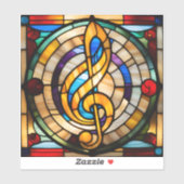 Sticker Clé Faux Verre Trait Archevé (Feuille)