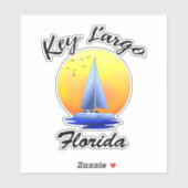 Sticker Clé Largo Florida Keys voile (Feuille)