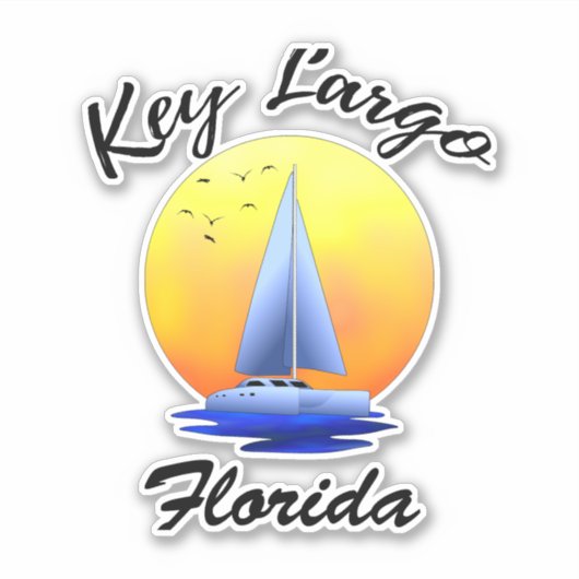 Sticker Clé Largo Florida Keys voile (Devant)