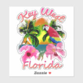 Sticker Clé tropicale West Florida Keys (Feuille)