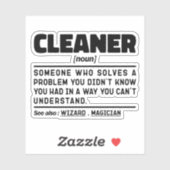 Sticker Cleaner Noun Anniversaire Sayday Cool Job (Feuille)