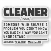 Sticker Cleaner Noun Anniversaire Sayday Cool Job (Devant)