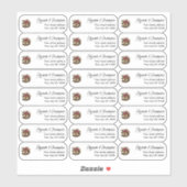 Sticker Clear Christmas Bells Return Address Transparent (Feuille)