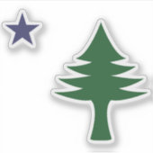 Sticker Clear Drapeau Maine 1901 (Devant)