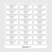Sticker Clear Future Mr and Mrs Wedding Return Address  (Feuille)