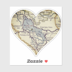 Sticker Clear Lake Californie