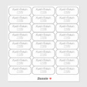 Sticker Clear Return Address Modern Transparent Labels (Feuille)