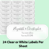 Sticker Clear Return Address Modern Transparent Labels