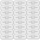 Sticker Clear Save The Date Wedding Return Address  (Devant)
