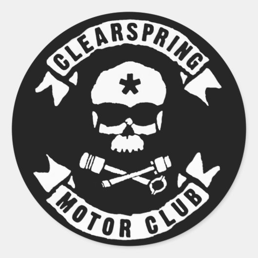 Sticker Clearspring Motor Club #1-1 (Devant)