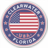 Sticker Clearwater Florida, Clearwater (Devant)