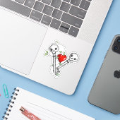Sticker Clés squelettes (Ordinateur portable avec iPhone)